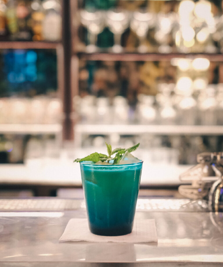 Goldsmith Bar cocktail on bar counter