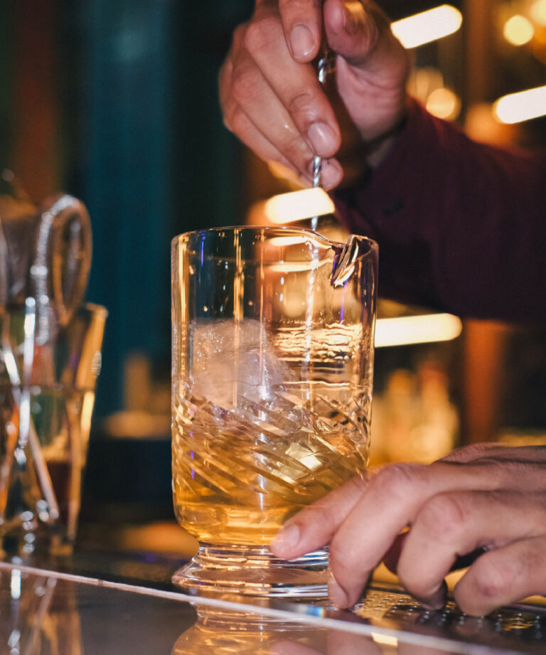 Goldsmith Bar bartender making a cocktail